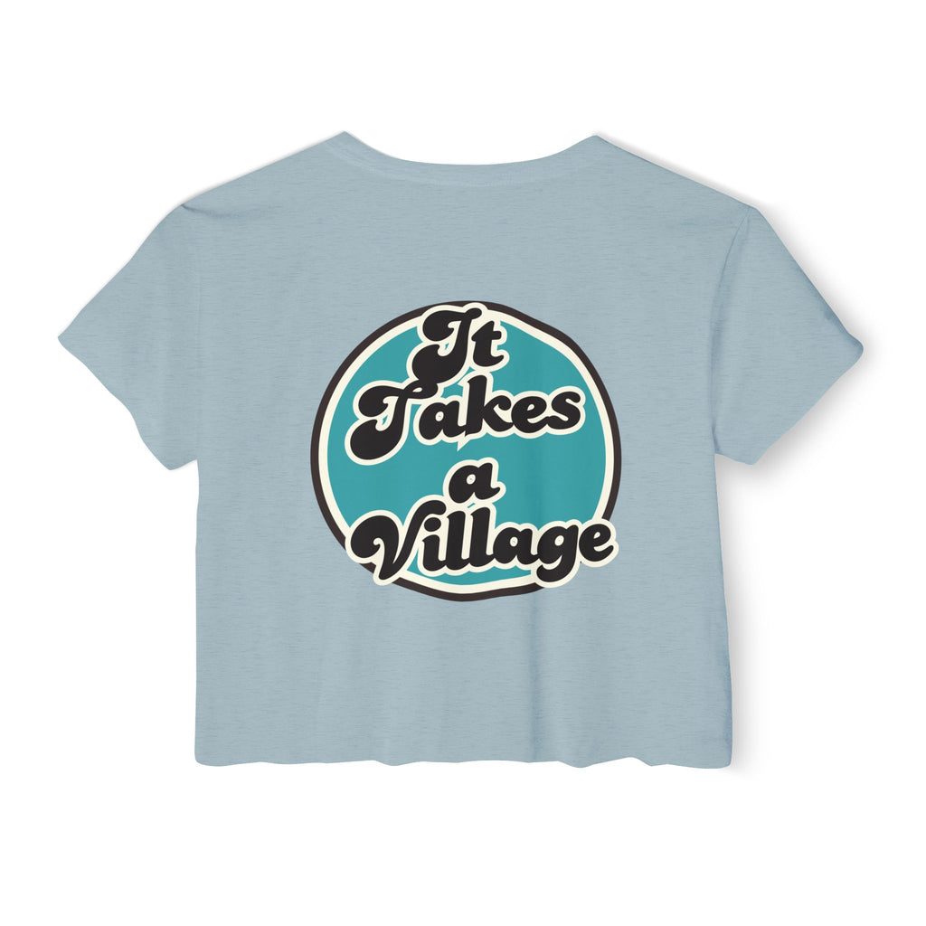 “It Takes A Village, SNPC Ally” Women’s Crop Top