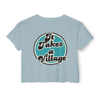 “It Takes A Village, SNPC Ally” Women’s Crop Top