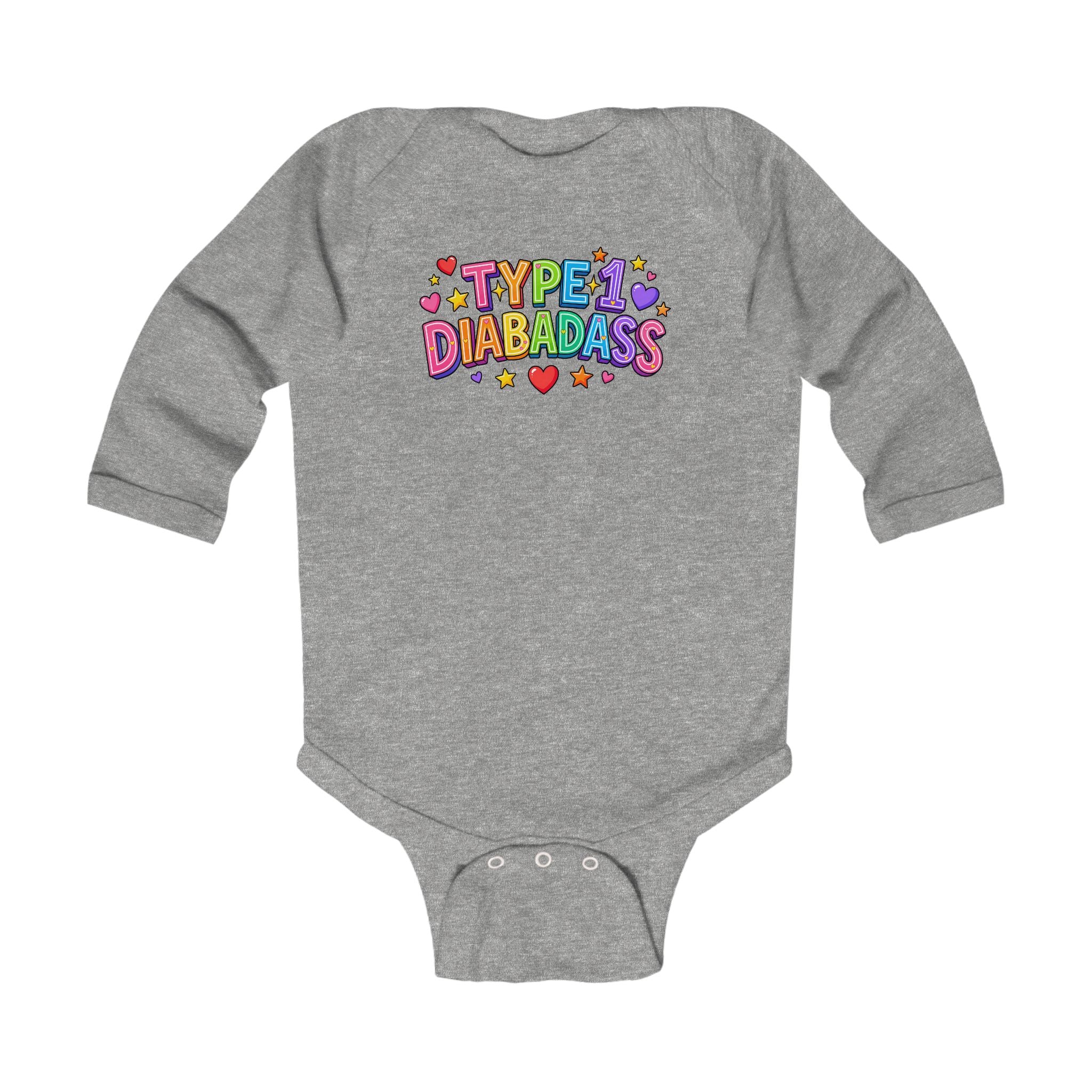 “Type 1 Diabadass” Infant Long Sleeve Onesie