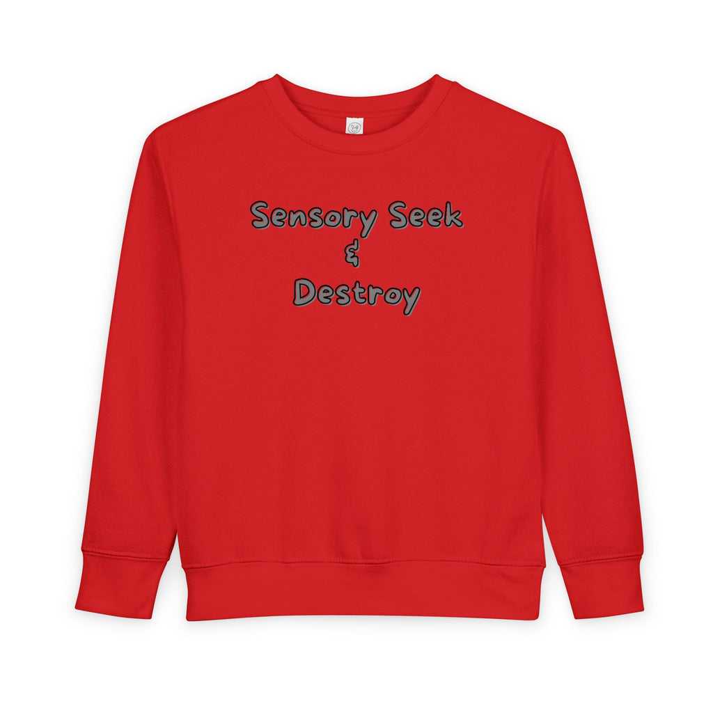 “Sensory Seek & Destroy” Toddler Sweater