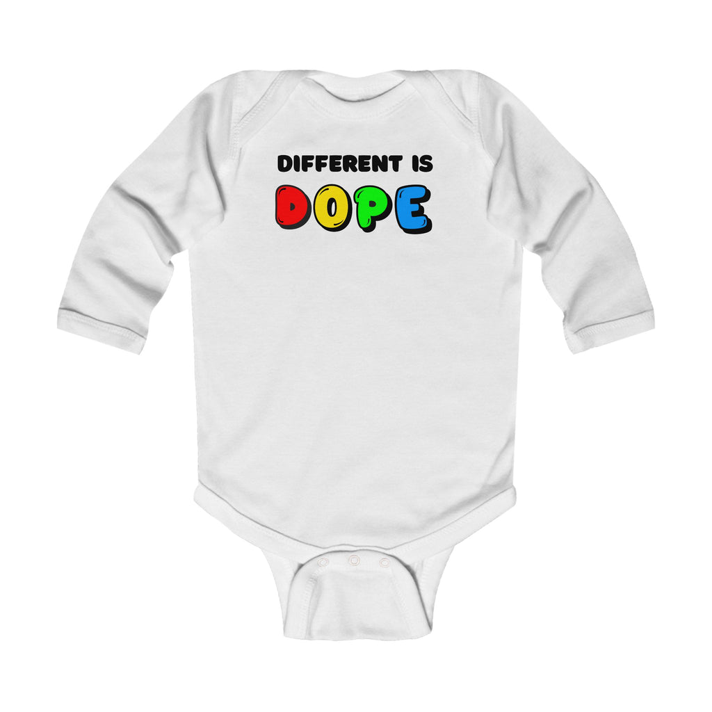 “Different Is Dope” Infant Long Sleeve Onesie