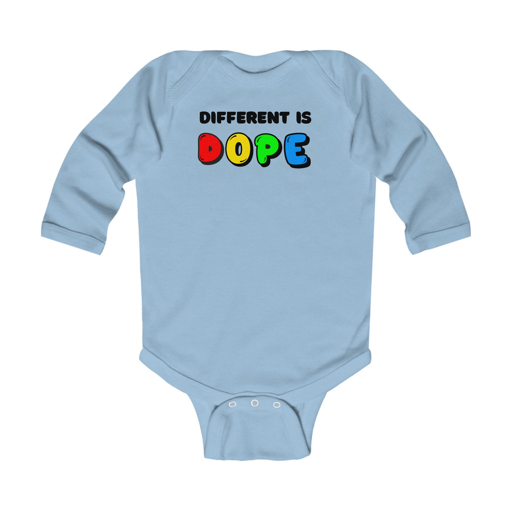 “Different Is Dope” Infant Long Sleeve Onesie