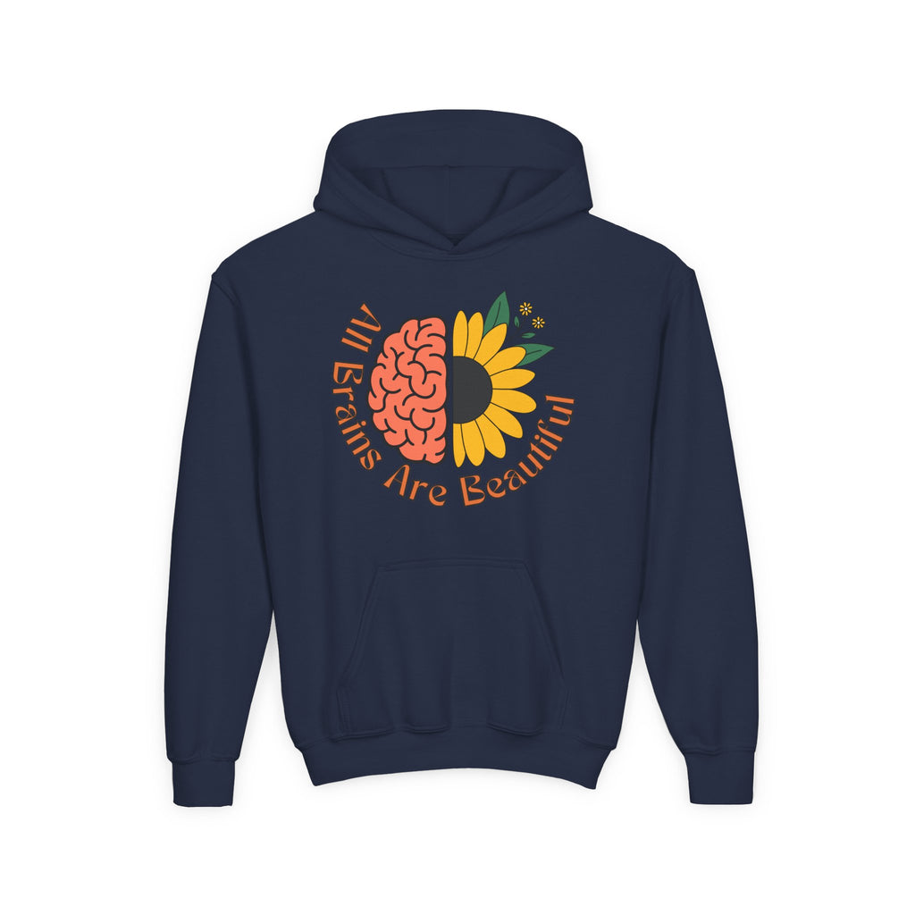 “All Brains Are Beautiful” Youth Hoodie