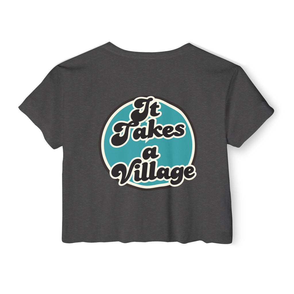 “It Takes A Village, SNPC Ally” Women’s Crop Top