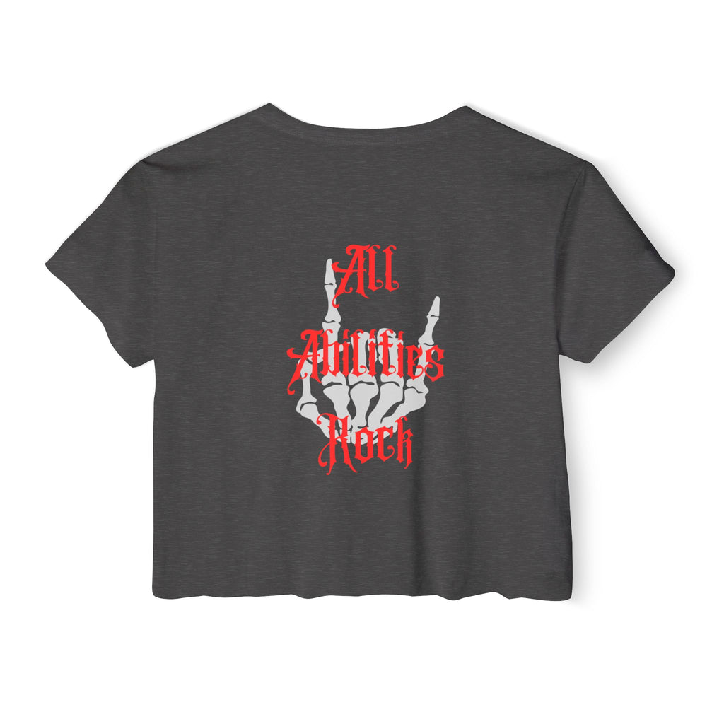 “All Abilities Rock” SNPC Women’s Crop Top