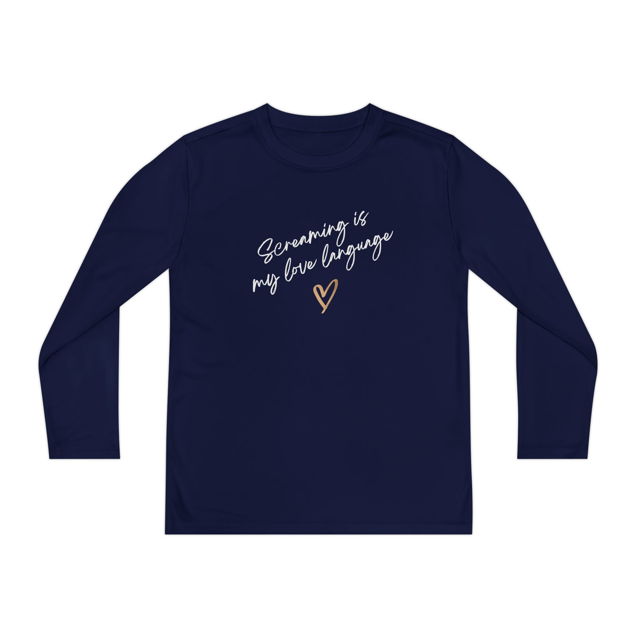 “Screaming Is My Love Language” Youth Long Sleeve