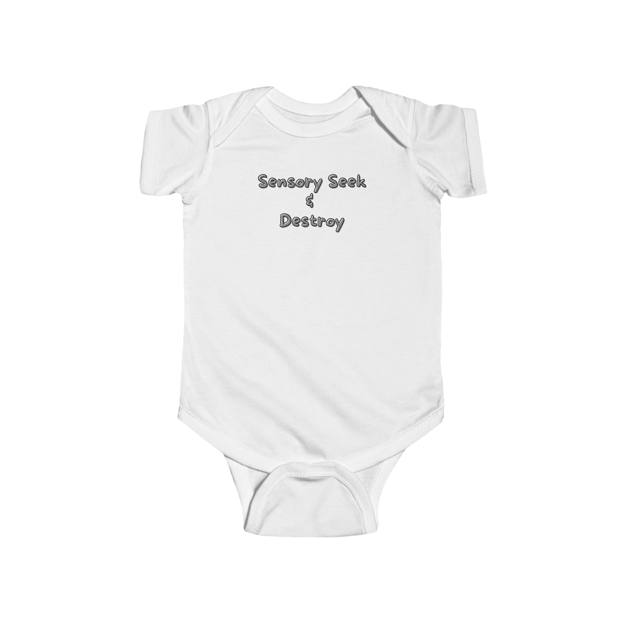 “Sensory Seek & Destroy” Infant Short Sleeve Onesie