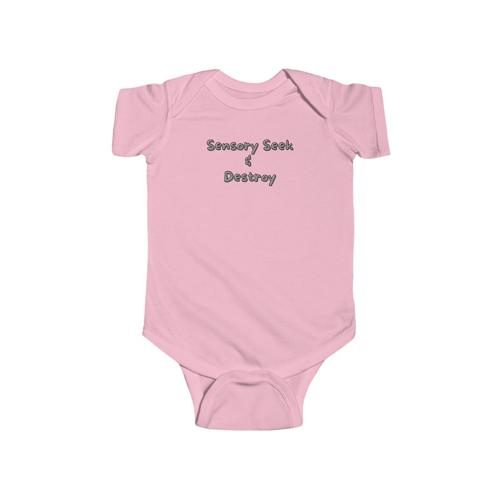 “Sensory Seek & Destroy” Infant Short Sleeve Onesie