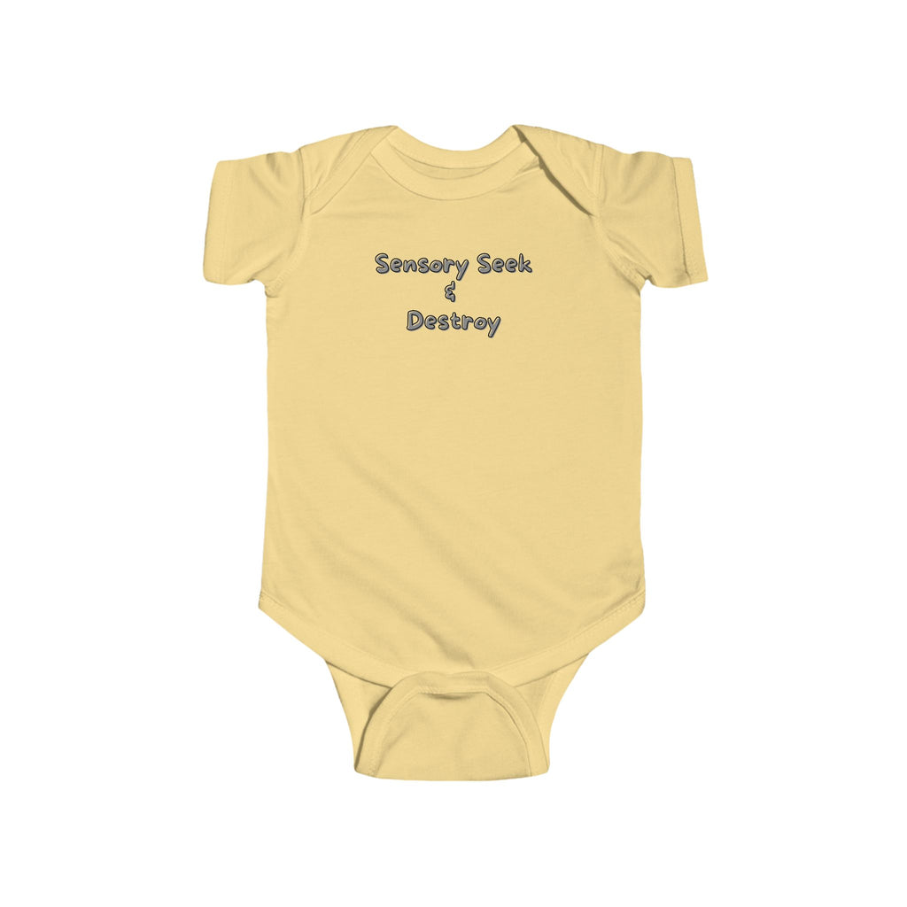 “Sensory Seek & Destroy” Infant Short Sleeve Onesie