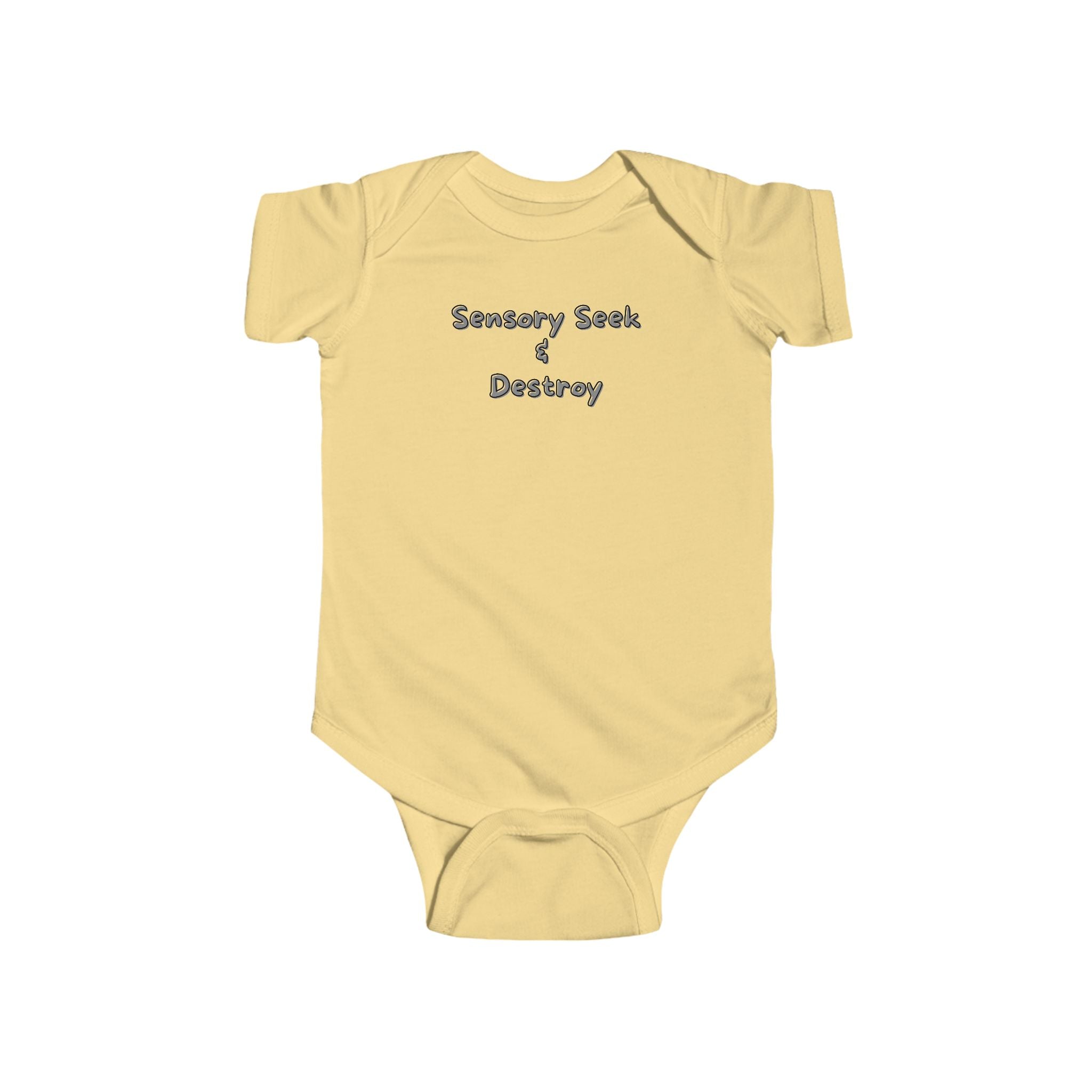 “Sensory Seek & Destroy” Infant Short Sleeve Onesie
