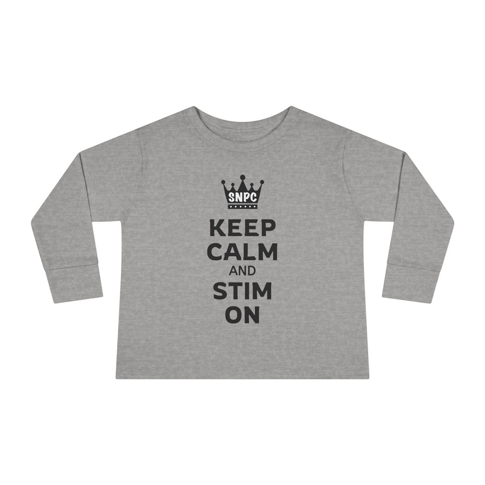 “Keep Calm & Stim On” Toddler Long Sleeve