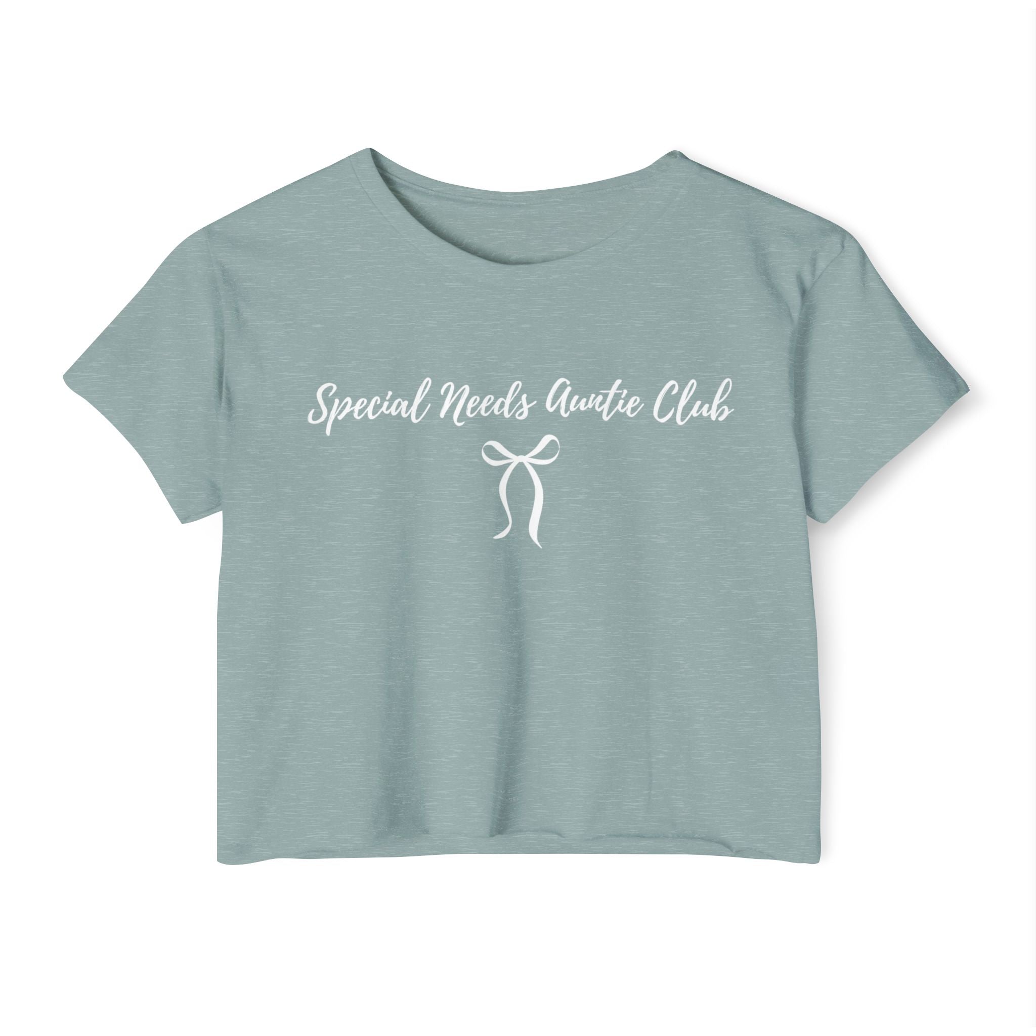 “Special Needs Auntie Club” Women’s Crop Top