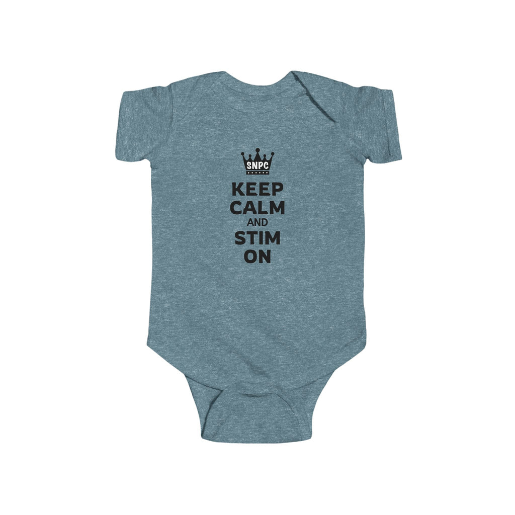 “Keep Calm & Stim On” Infant Short Sleeve Onesie