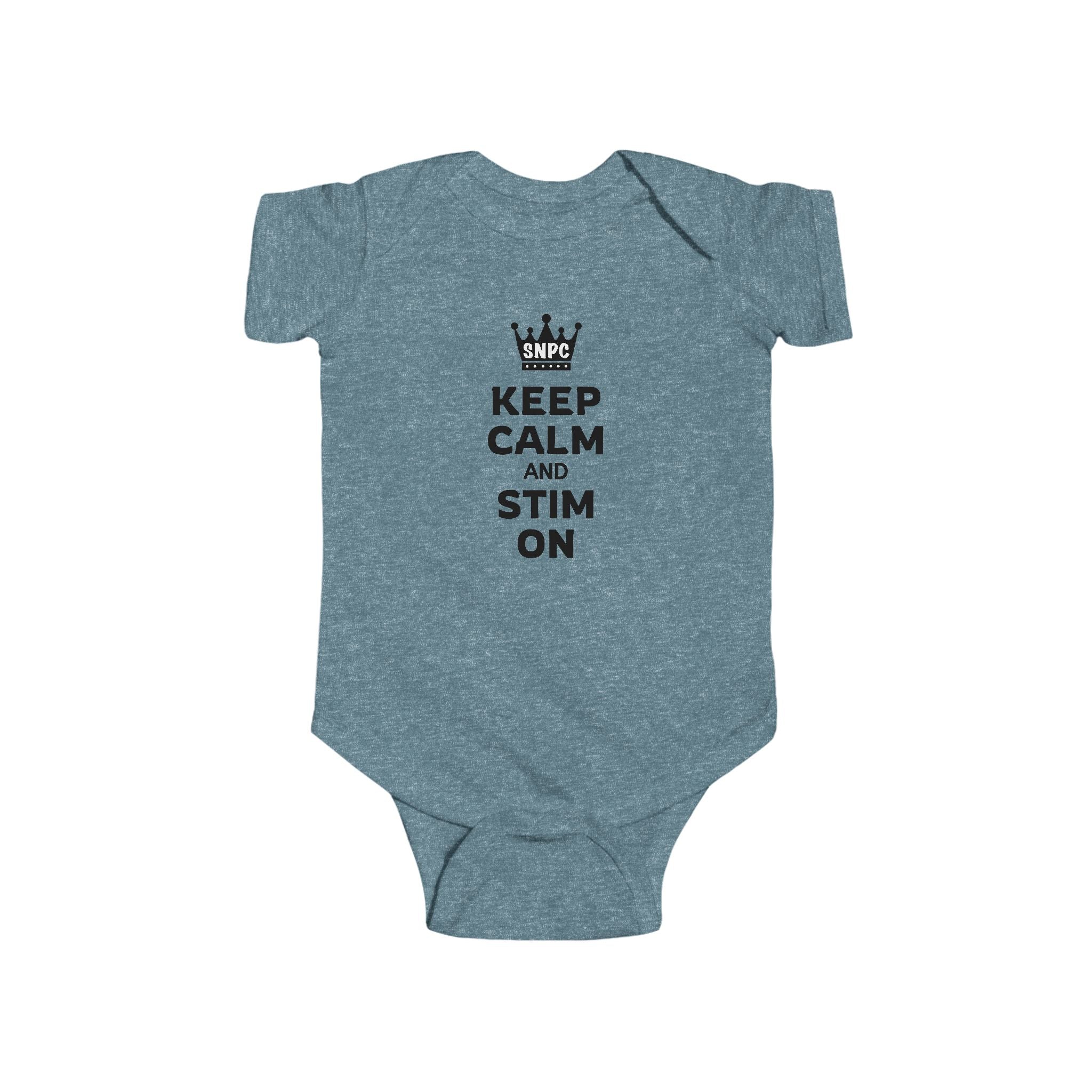 “Keep Calm & Stim On” Infant Short Sleeve Onesie