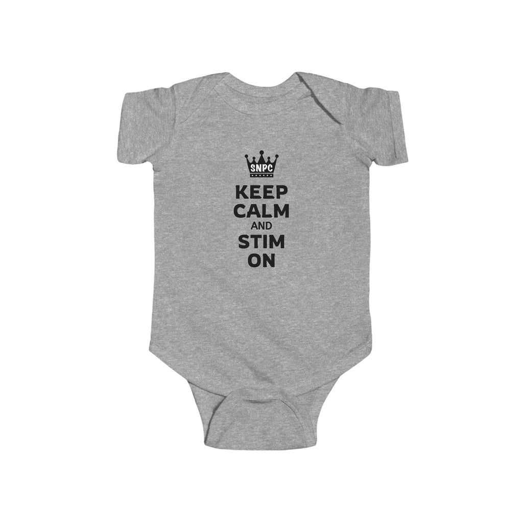 “Keep Calm & Stim On” Infant Short Sleeve Onesie