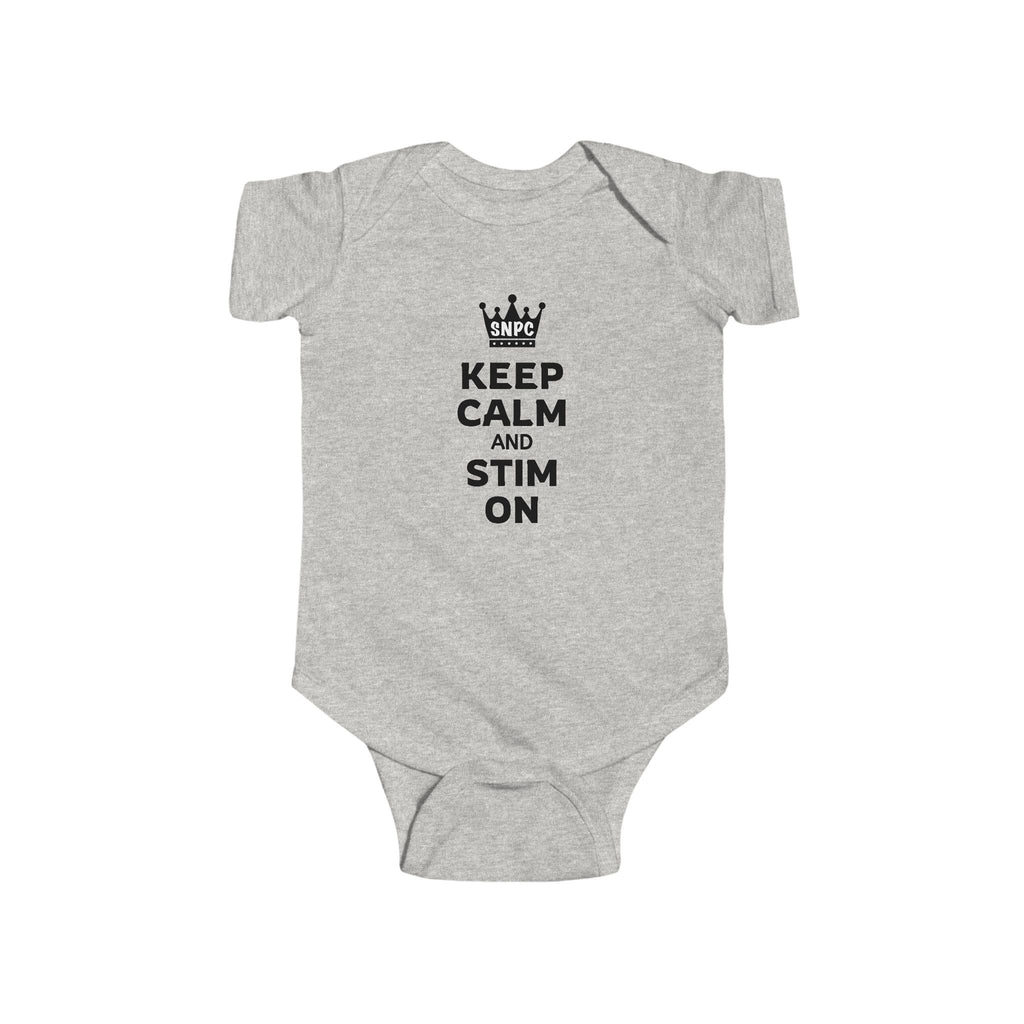“Keep Calm & Stim On” Infant Short Sleeve Onesie