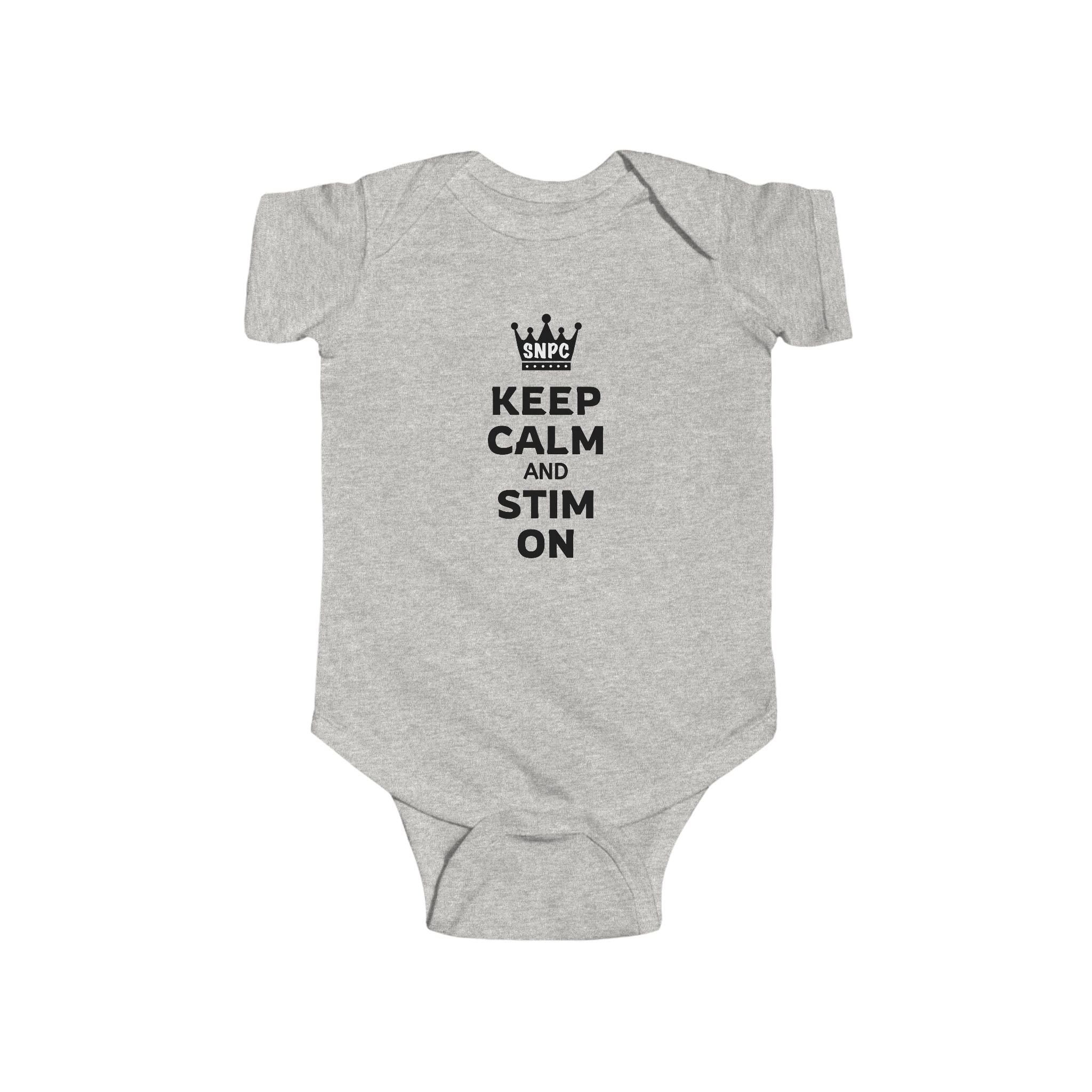 “Keep Calm & Stim On” Infant Short Sleeve Onesie