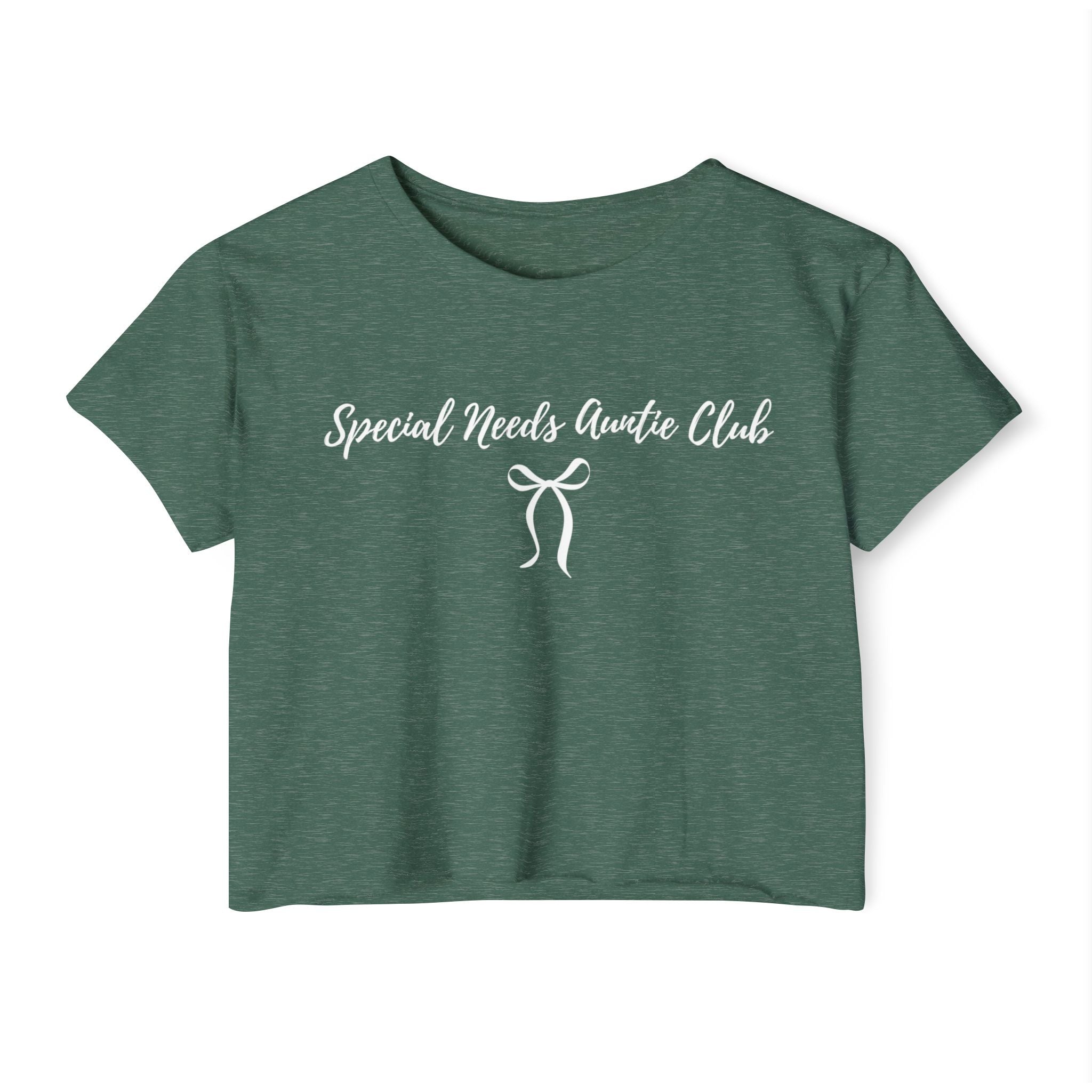 “Special Needs Auntie Club” Women’s Crop Top