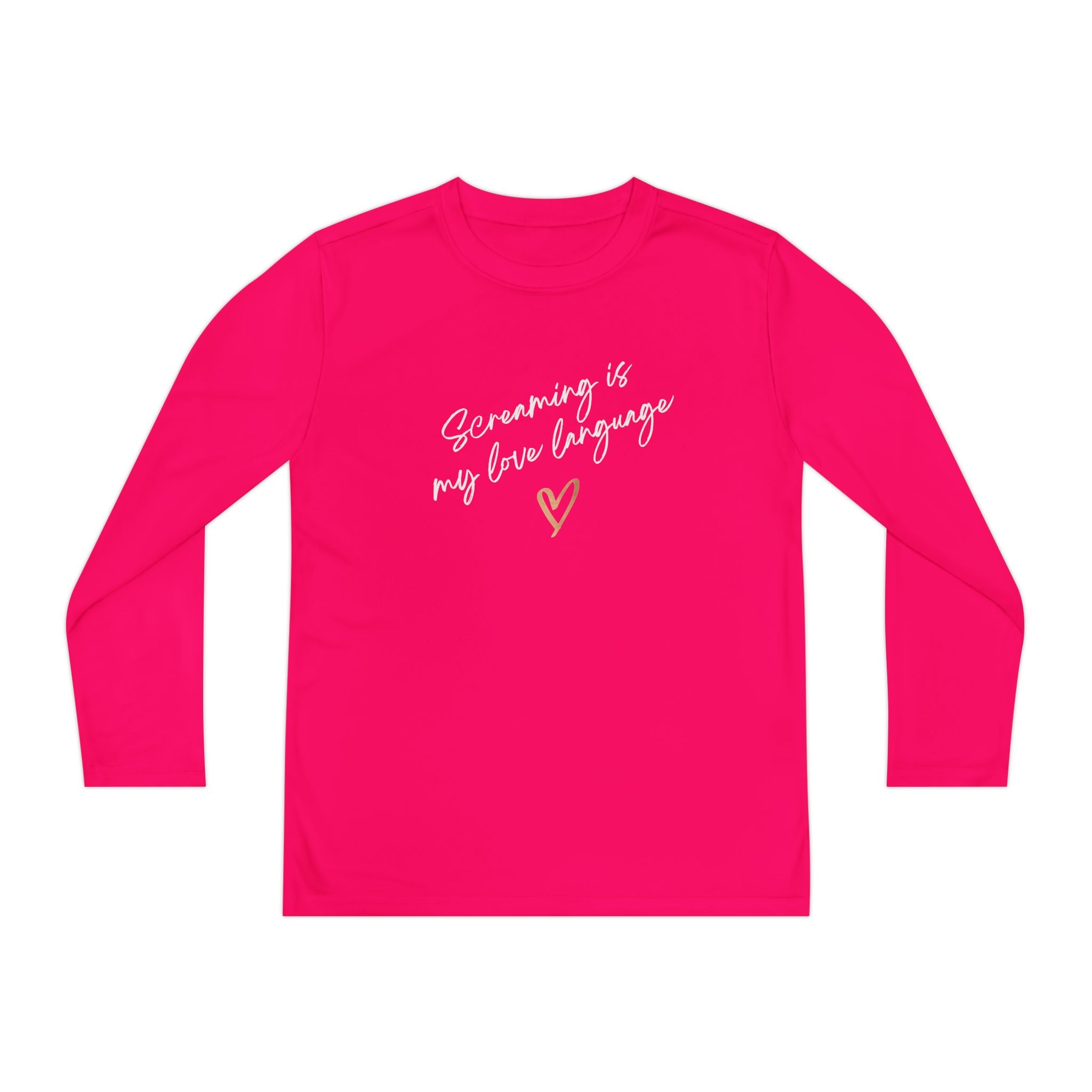 “Screaming Is My Love Language” Youth Long Sleeve