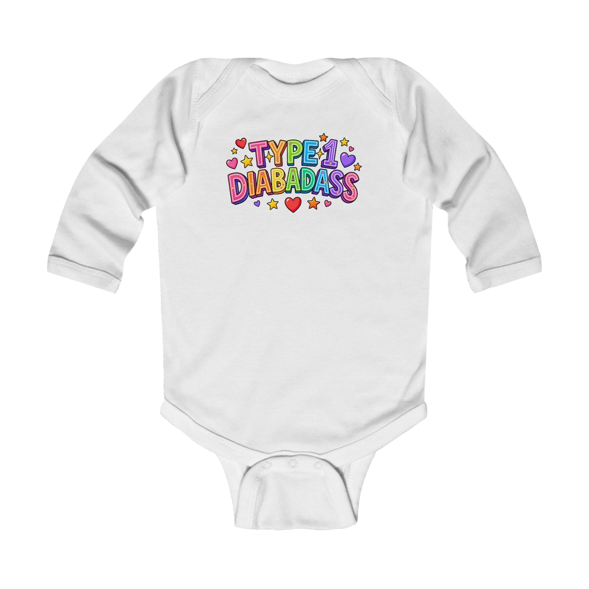 “Type 1 Diabadass” Infant Long Sleeve Onesie