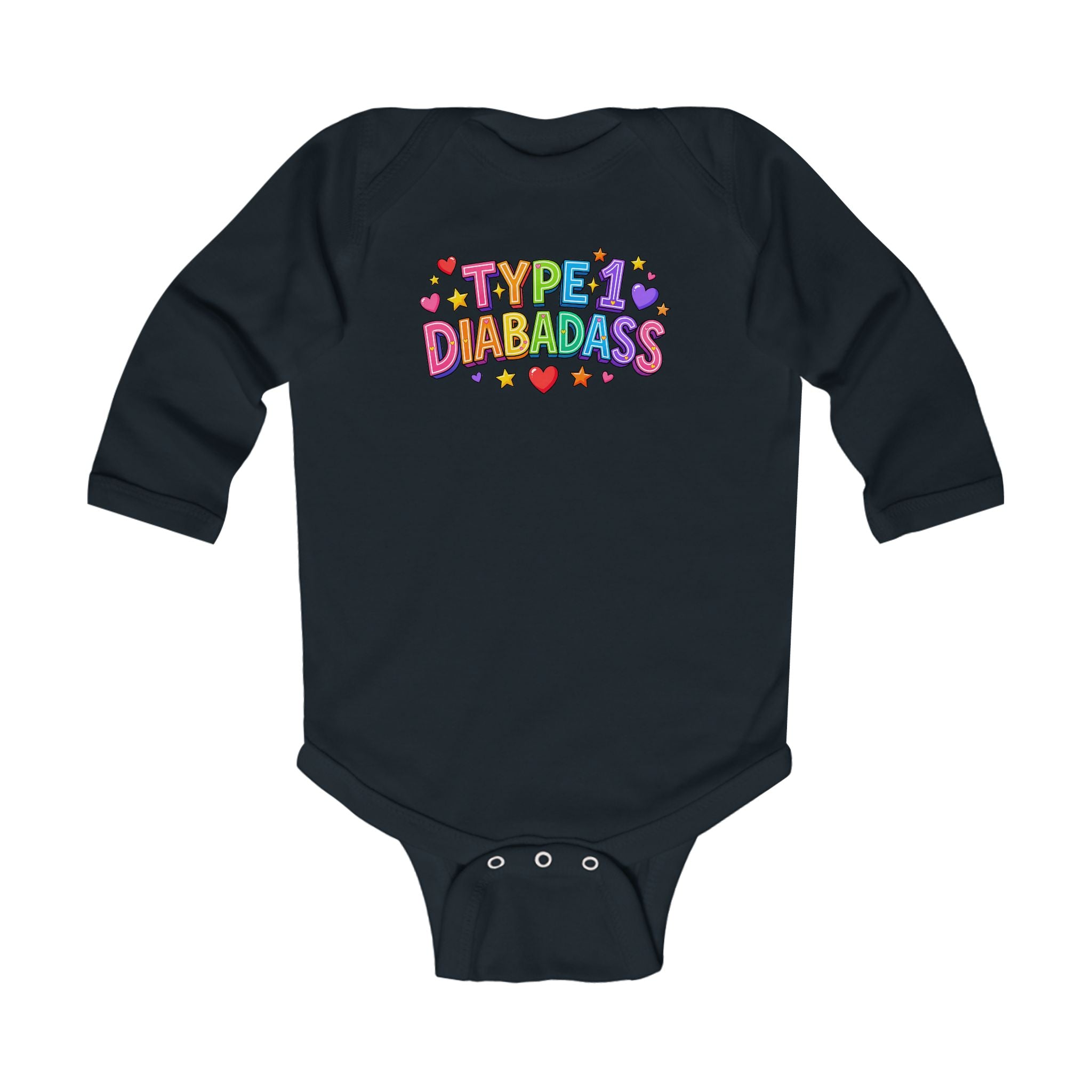 “Type 1 Diabadass” Infant Long Sleeve Onesie