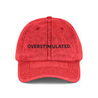 “Overstimulated.” Vintage Embroidery Hat