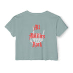 “All Abilities Rock” SNPC Women’s Crop Top