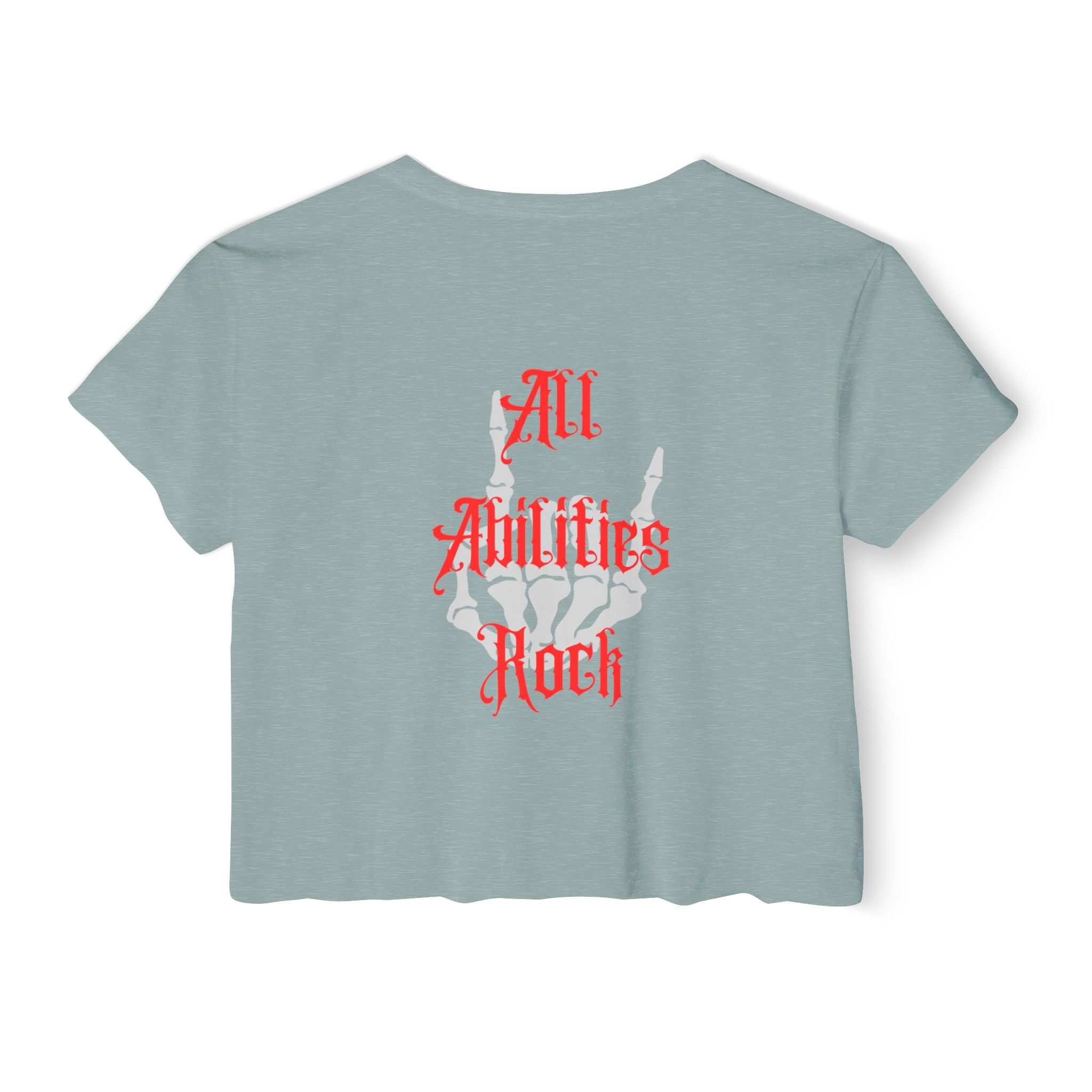 “All Abilities Rock” SNPC Women’s Crop Top
