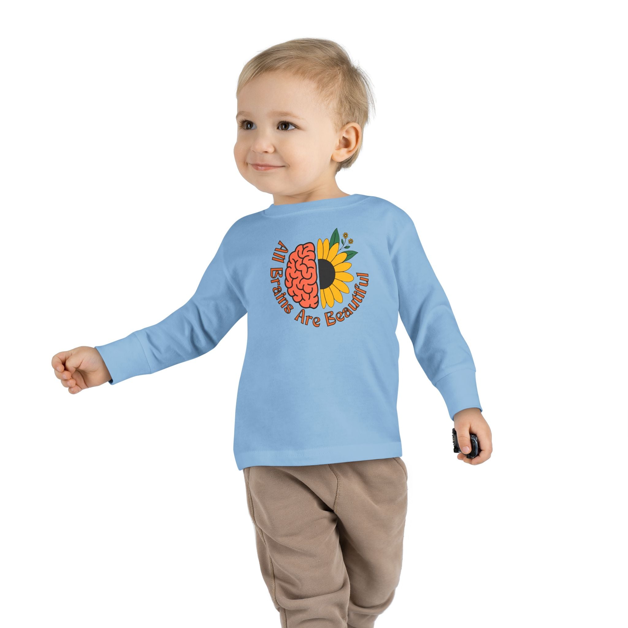 “All Brains Are Beautiful” Toddler Long Sleeve