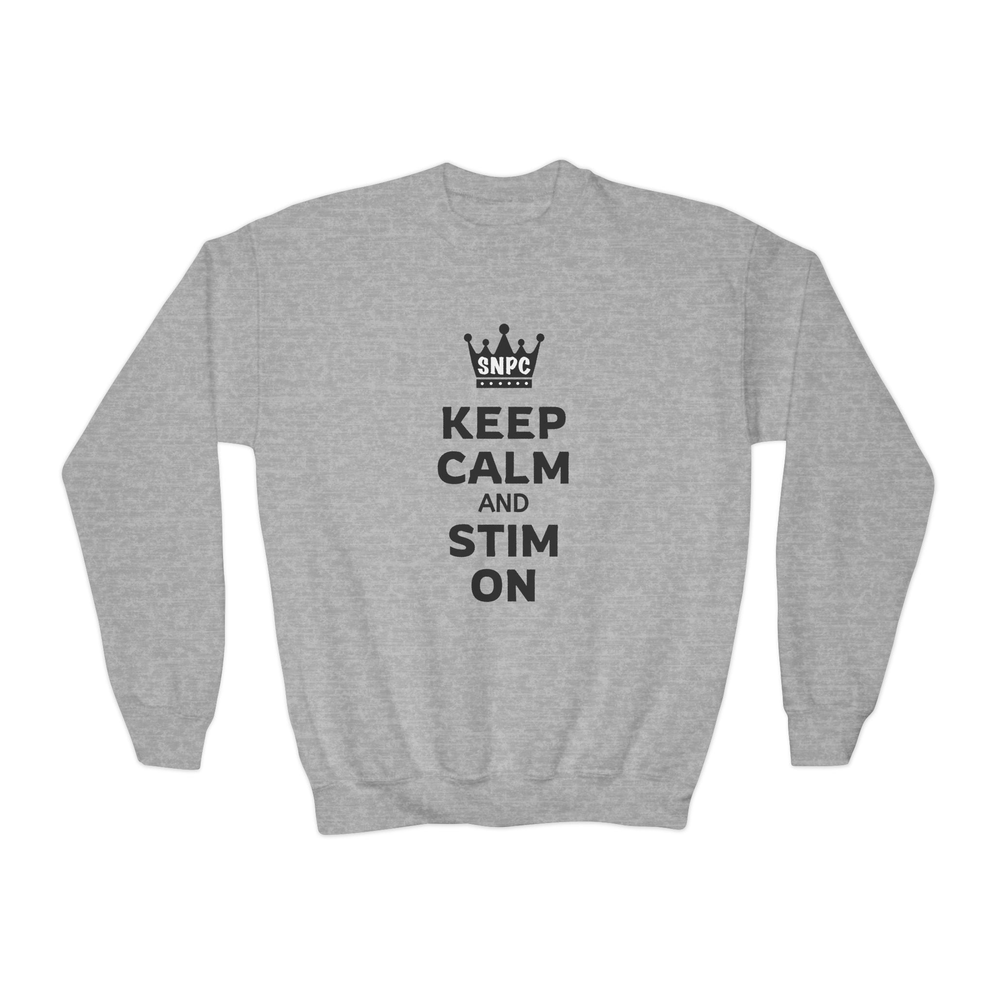 “Keep Calm & Stim On” Youth Sweater