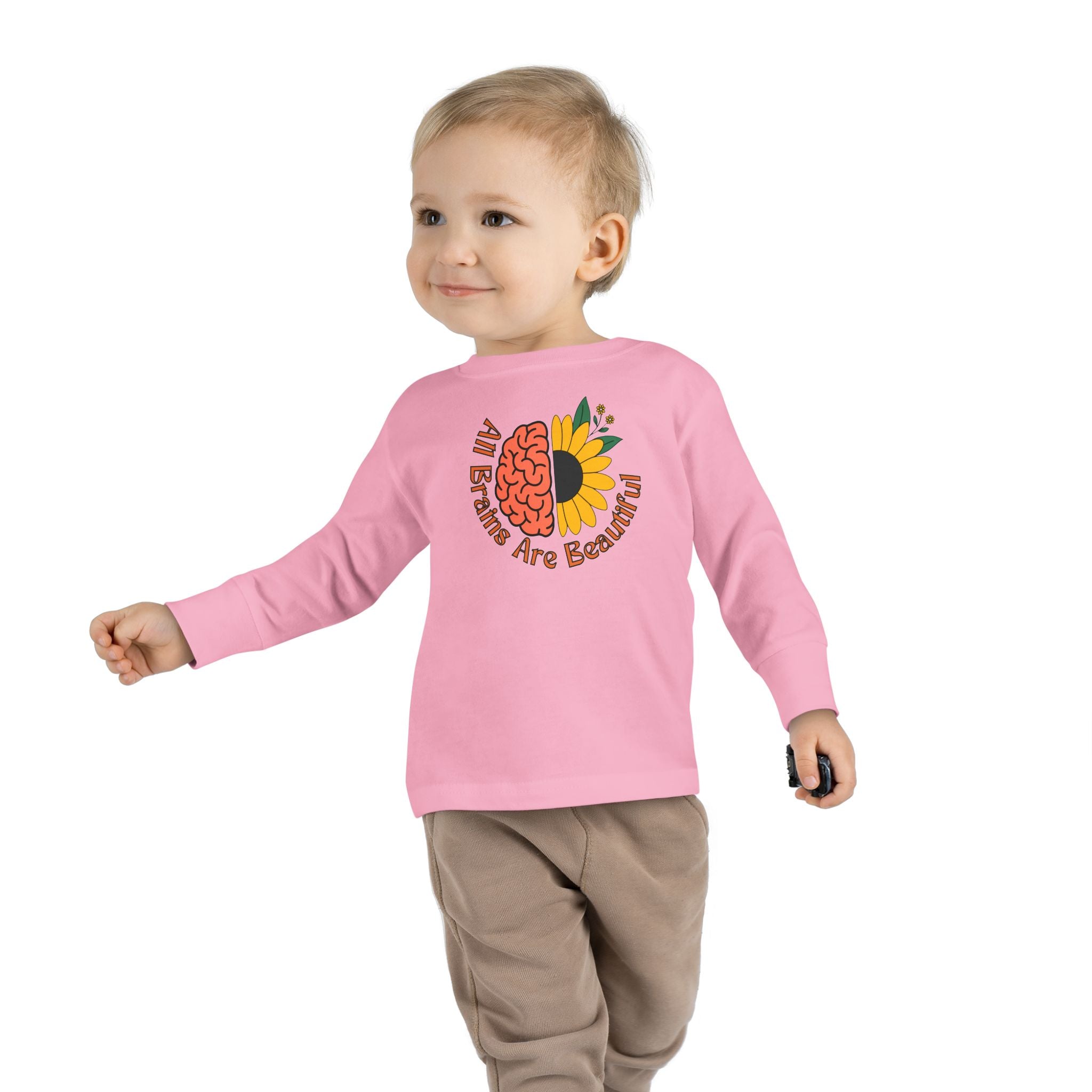 “All Brains Are Beautiful” Toddler Long Sleeve