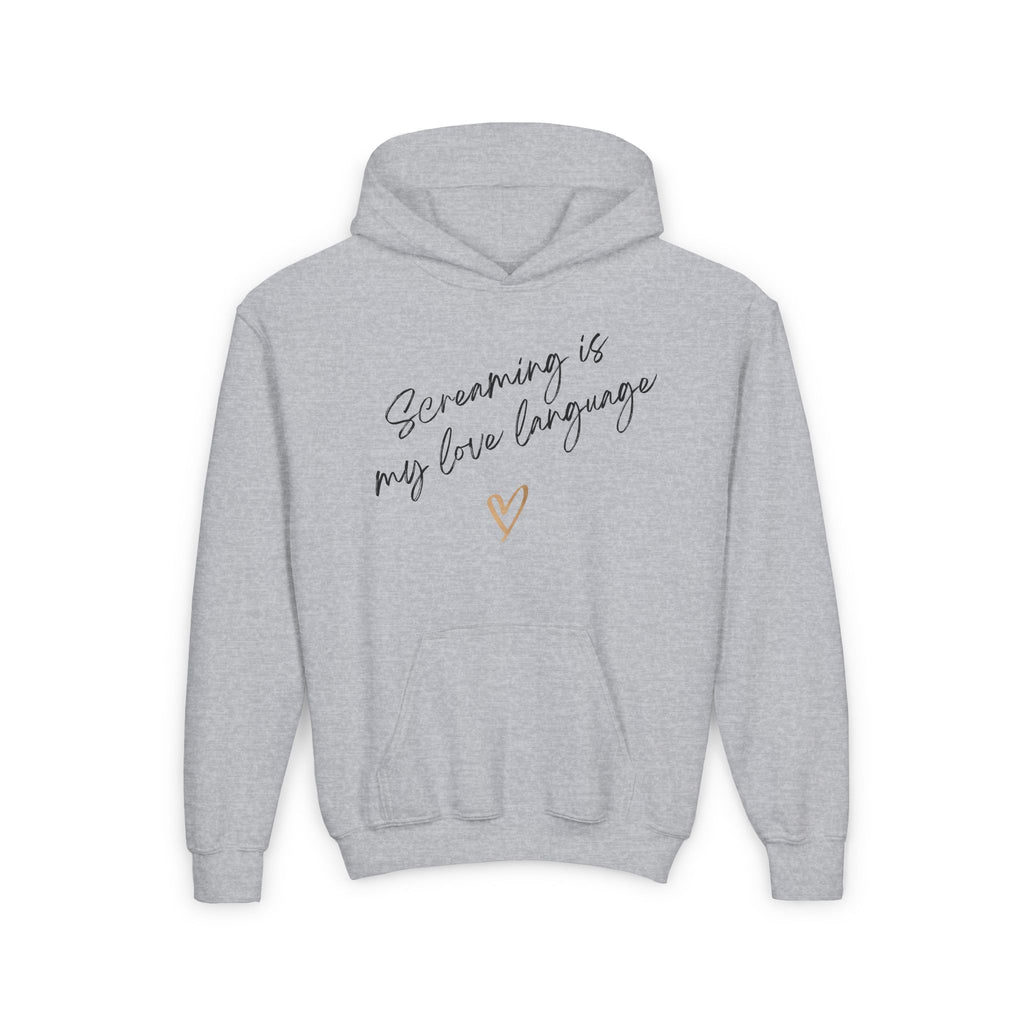“Screaming Is My Love Language” Youth Hoodie