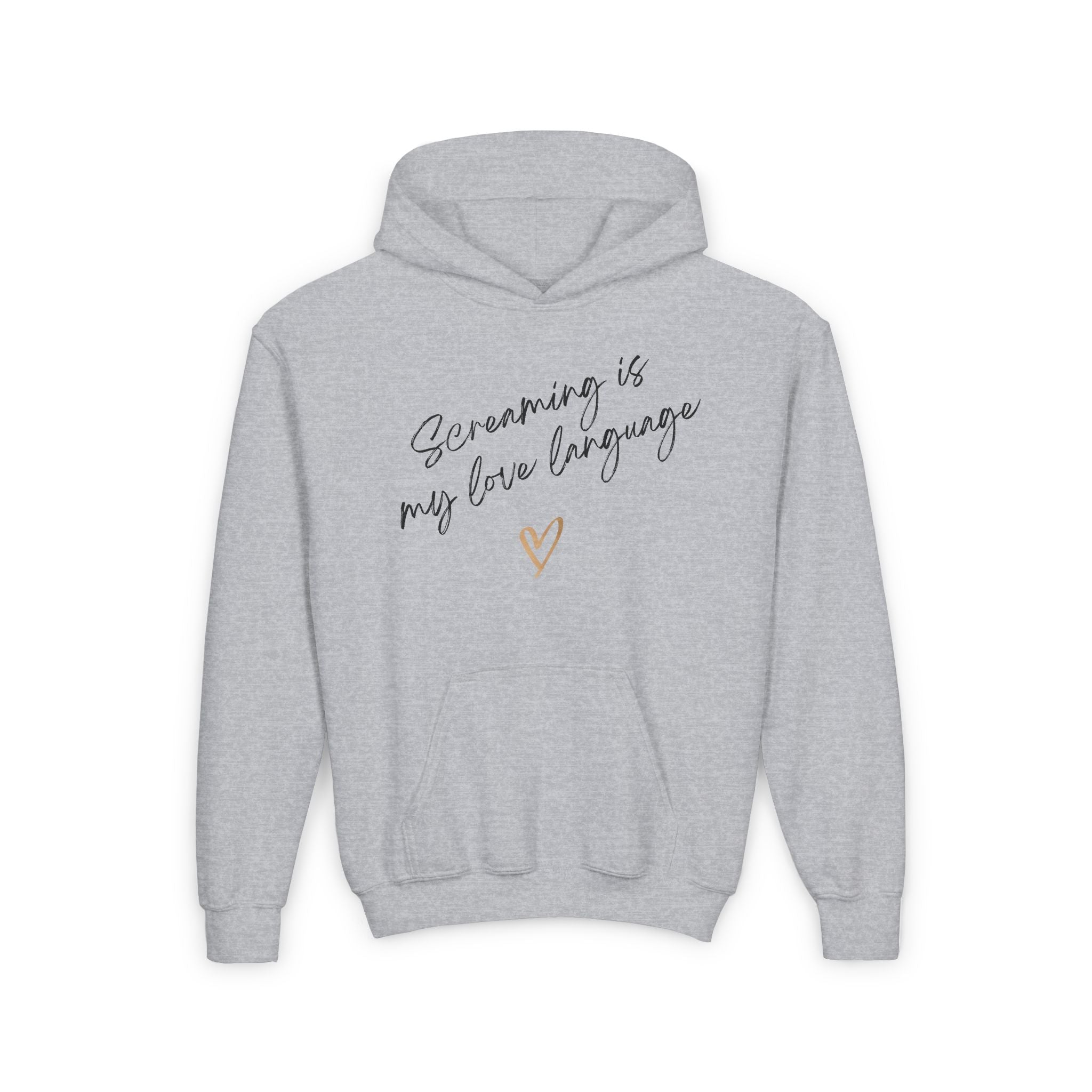 “Screaming Is My Love Language” Youth Hoodie